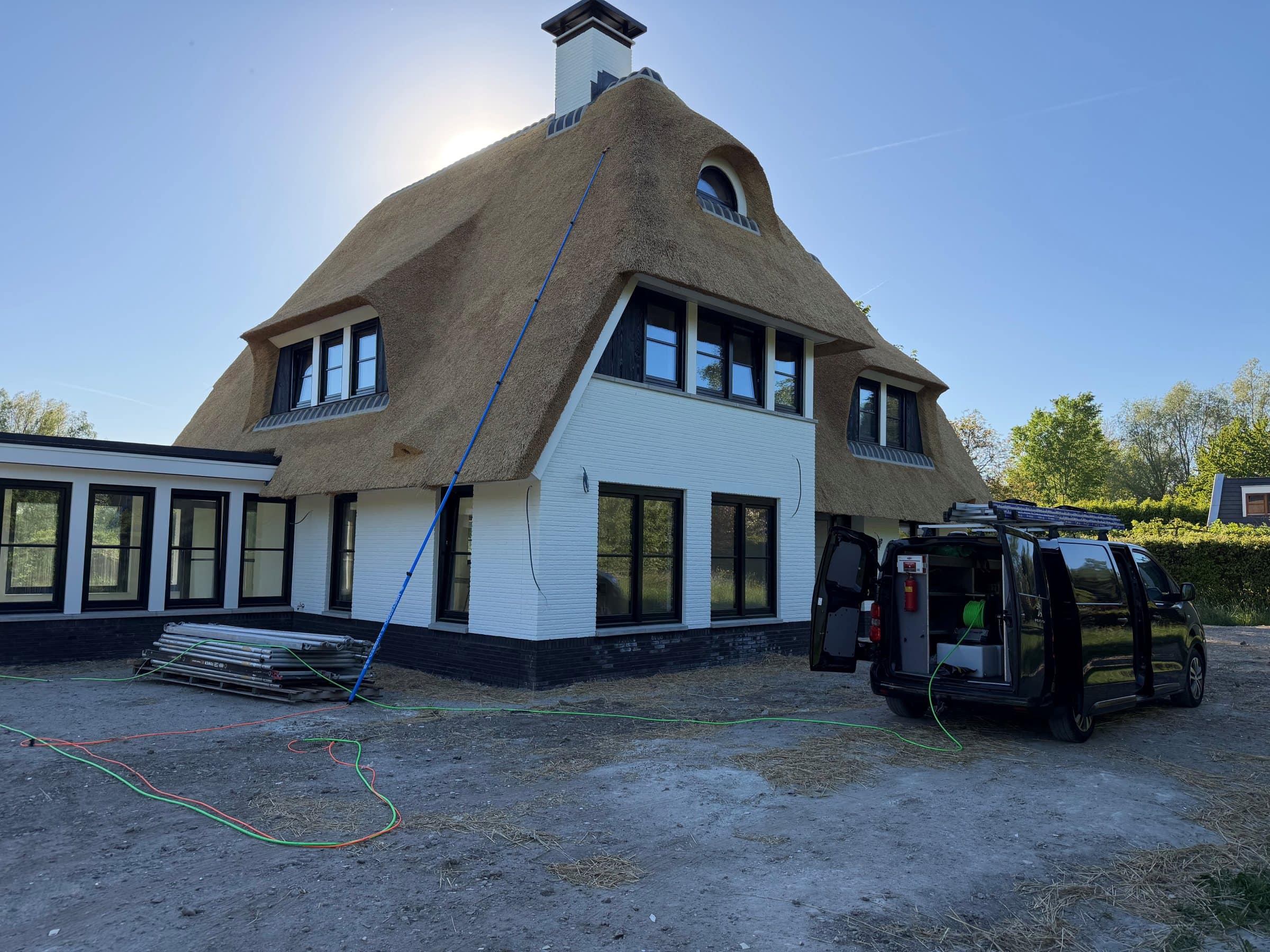Rieten dak van een uitgevoerd project van Brandvertrager.nl